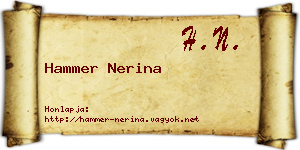 Hammer Nerina névjegykártya